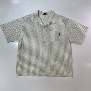 VTG 80s 90s Club Shirt Men’s XL Baggy Fit Green Circles Skate Surf Geometric